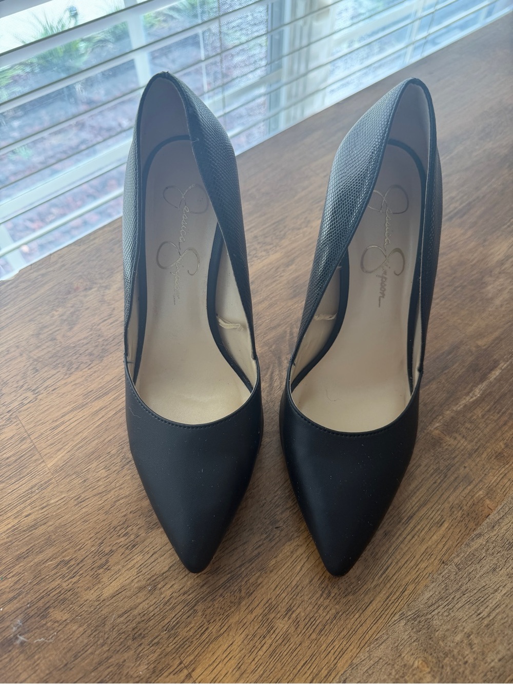 Jessica Simpson Black Pointed Toe Stiletto Pumps